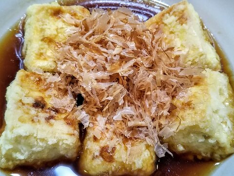 レンジで簡単水切り・揚げ出し豆腐☆